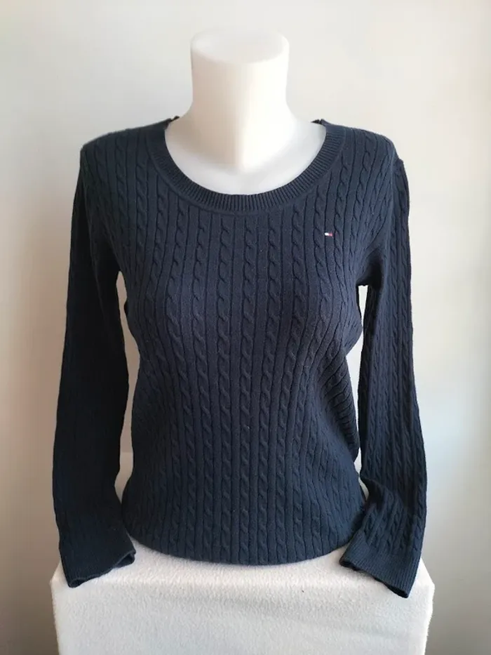 Pull Femmes Torsadés 100% Coton - Tommy Hilfiger - Taille M