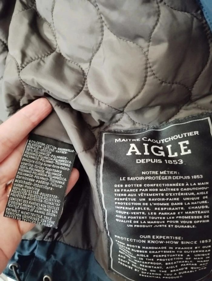 🌿Blouson Bleu Pétrole Unisexe Collection Vintage Aigle Taille 38/40🌿 - photo numéro 16