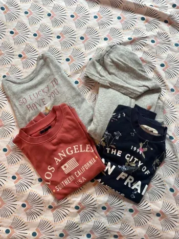 Lot 4 hauts fille 12 ans – Kiabi & H&M