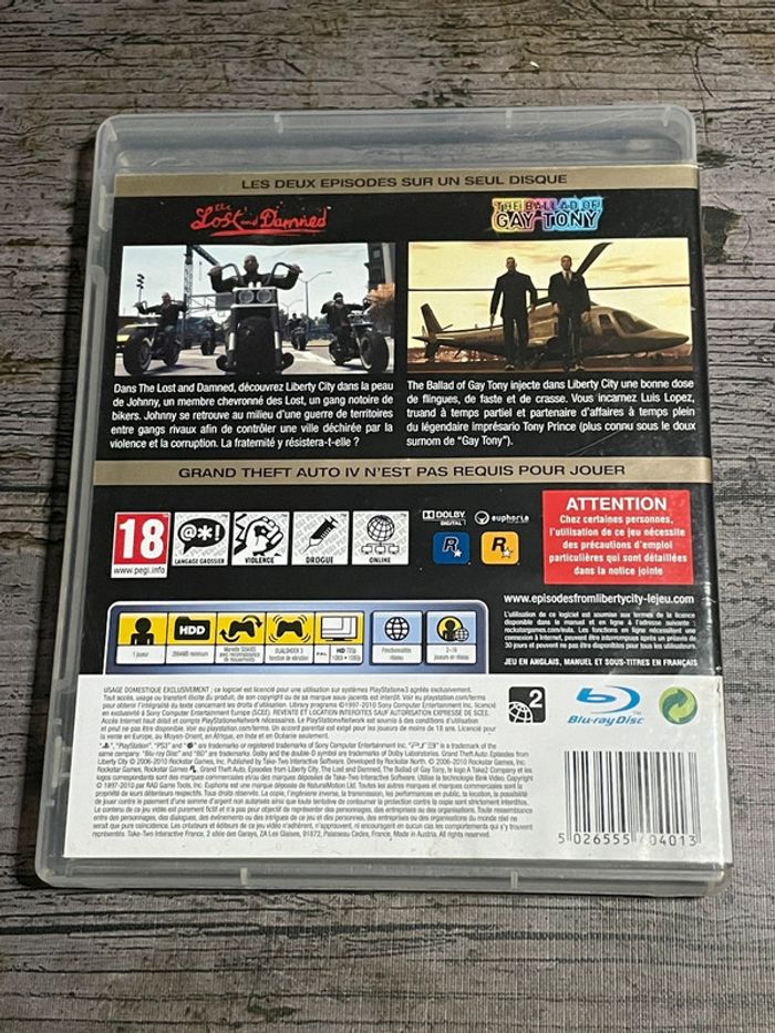 GTA Epsiode from Liberty City Jeu PS3 sans carte Sony - photo numéro 2