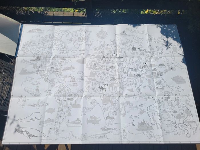 Atlas du Monde 🌍 Coloriage Éducatif Géant avec Autocollants - photo numéro 6