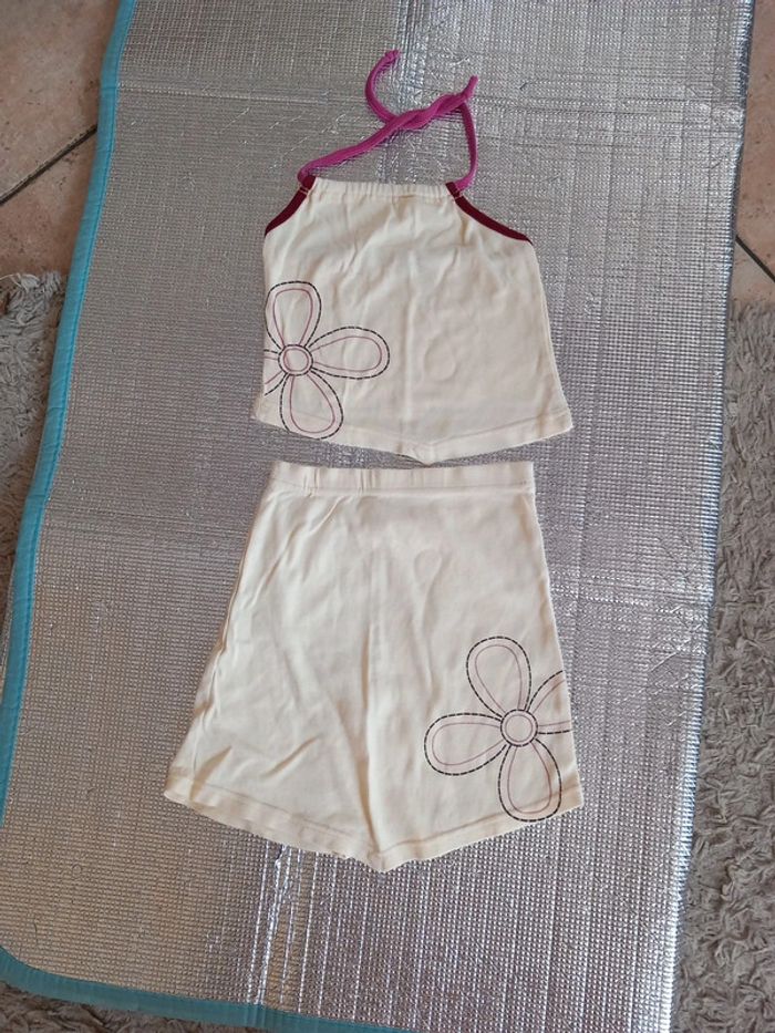 Ens jupe + tunique dos nu coton 8ans