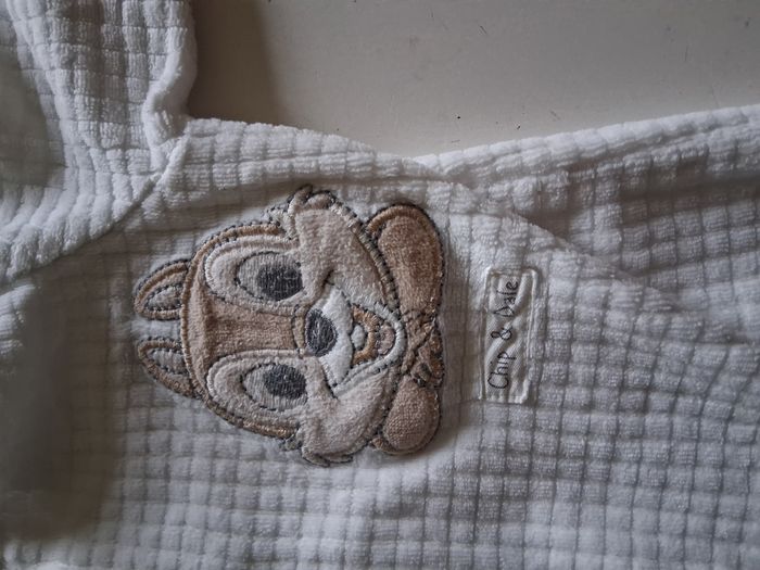 Pyjama "velours" blanc mixte avec ouverture par l'avant Tic & Tac - photo numéro 2
