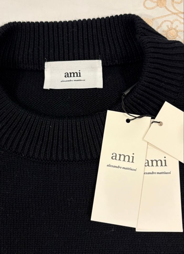 Pull AMI Paris Noir Taille M - photo numéro 3
