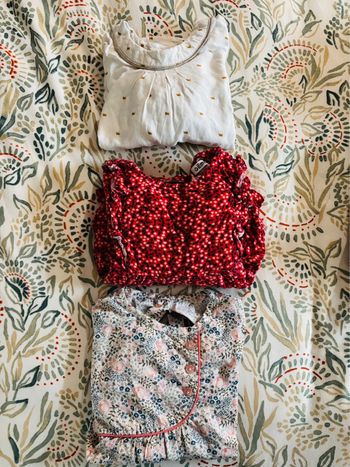 Lot de 3 chemises/chemisiers 24M