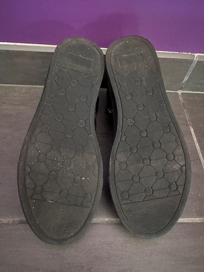 Baskets noir et argenté pailletée - photo numéro 4