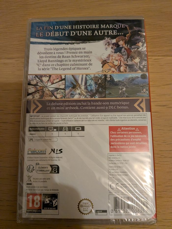 The legend of heroes : Trails into reverie switch deluxe édition neuf sous blister - photo numéro 2