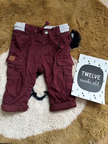 Pantalon bordeaux GEMO t.3m