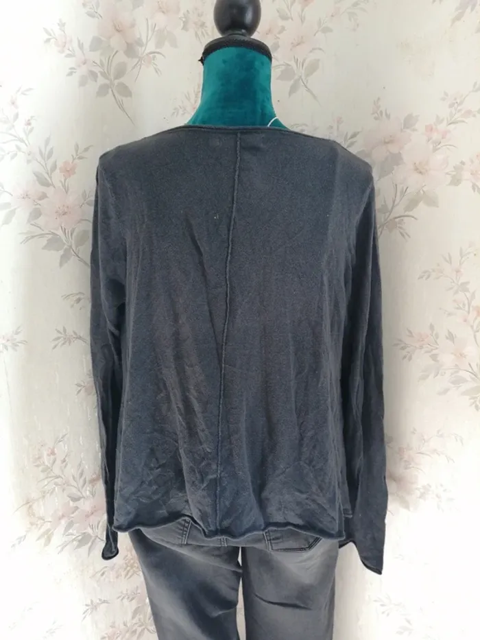 Gilet fin gris foncé couture à l'arrière / teddy Smith / (L) - photo numéro 5