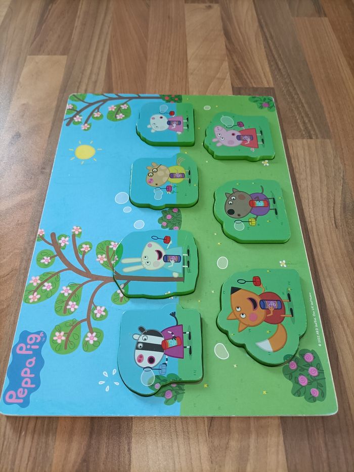 Puzzle 7 pièces bois Peppa Pig au parc - photo numéro 5