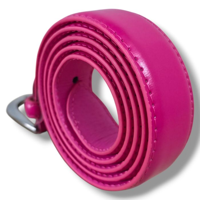 Ceinture cuir synthétique - Rose taille 115 - photo numéro 6