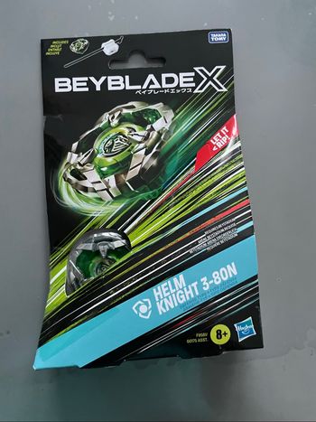 Toupie Beyblade X Défense Type : Helm Knight 3-80N verte    Neuf avec boîte /