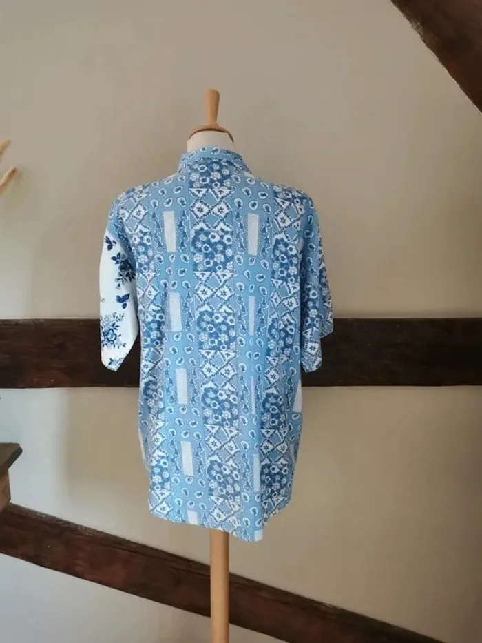 Chemise patchwork bleue - photo numéro 5