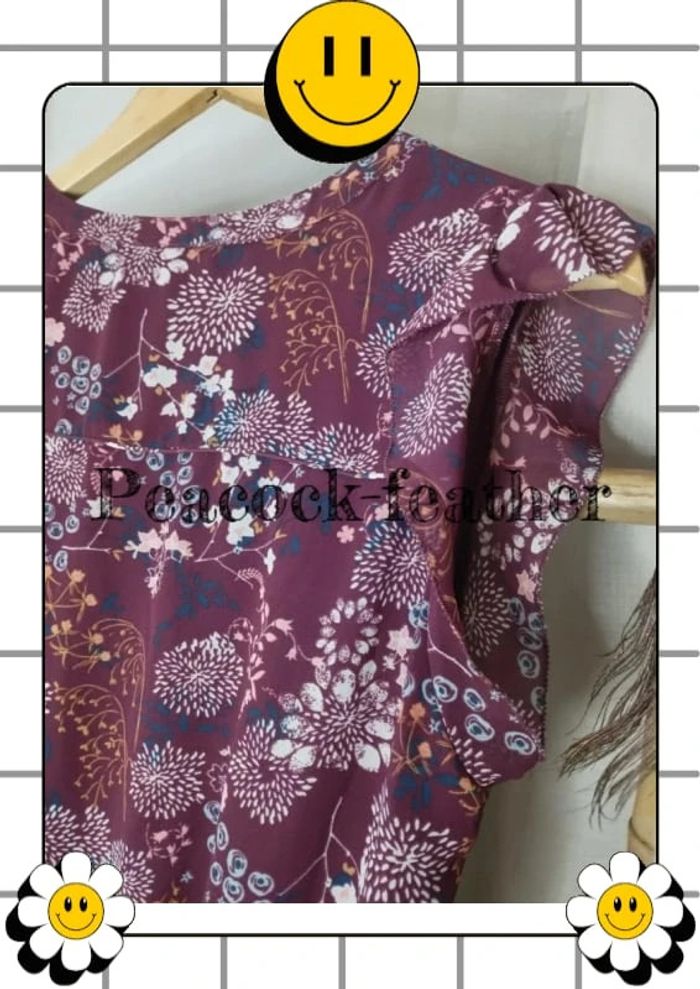 Robe fleurie bordeaux 40 la halle - photo numéro 9