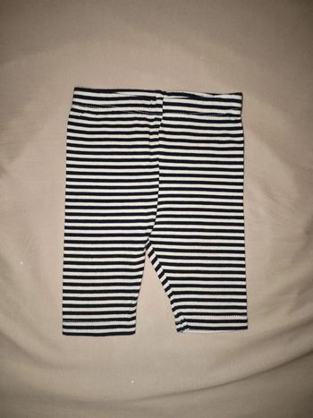 Legging court 6 mois rayé