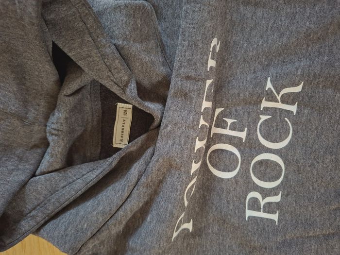 Sweat-shirt/pull à capuche gris/noir "Power of rock" Firefly 12 ans - photo numéro 2