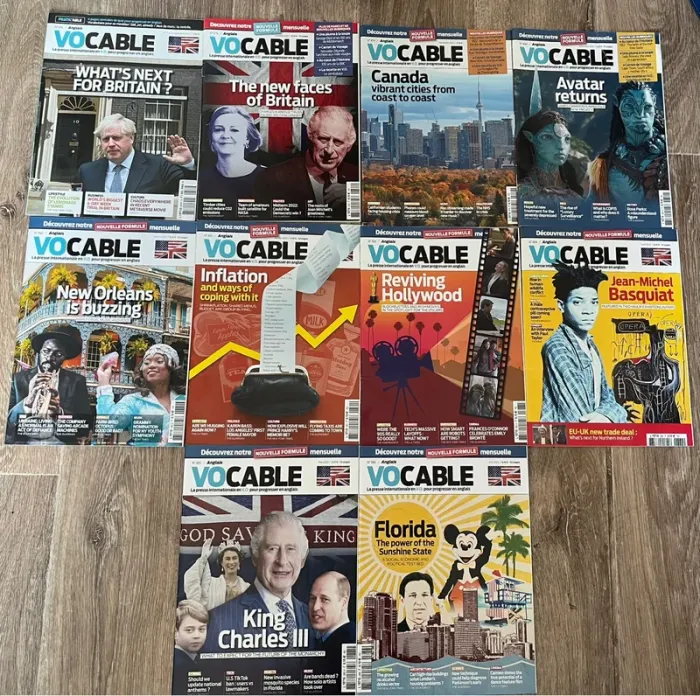 Lot de 10 magazine Vocable en anglais