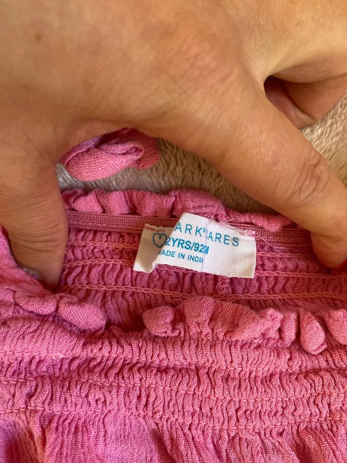 Débardeur ample rose primark 1 an 1/2 - 2 ans 92 cm - photo numéro 2