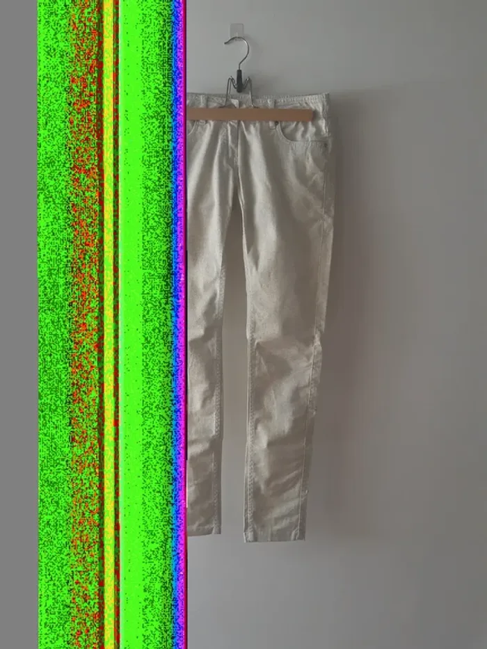 Pantalon Promod blanc 🐍 - photo numéro 4