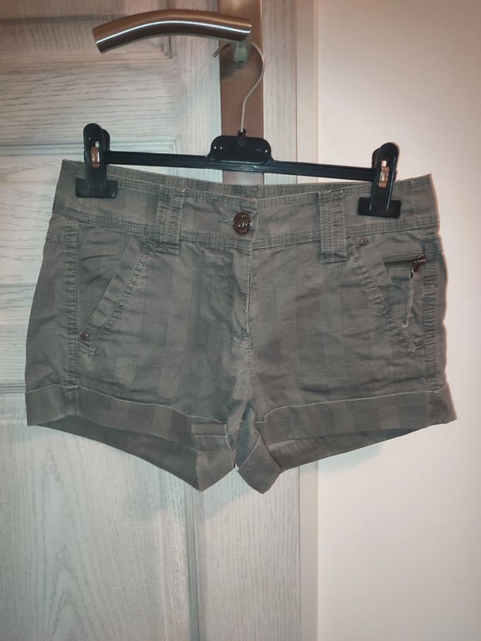 short en jean gris