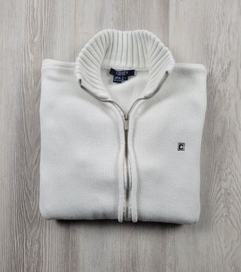 Sweat zippé blanc Chaps – Taille L – excellent état – logo brodé