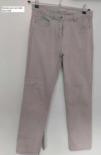 Pantalon gris clair 38
