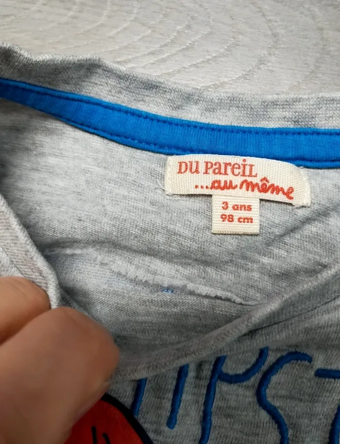 T shirt manches longues gris Paris 3 ans Tape à l'oeil - photo numéro 4