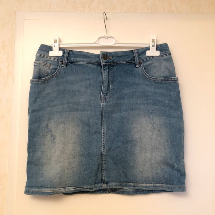 Mini jupe en jean clair
