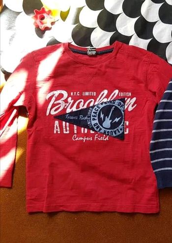 Pull fin rouge garçon 6 ans tao