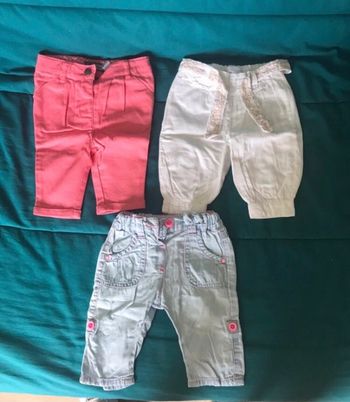 Lot pantalons fin fille