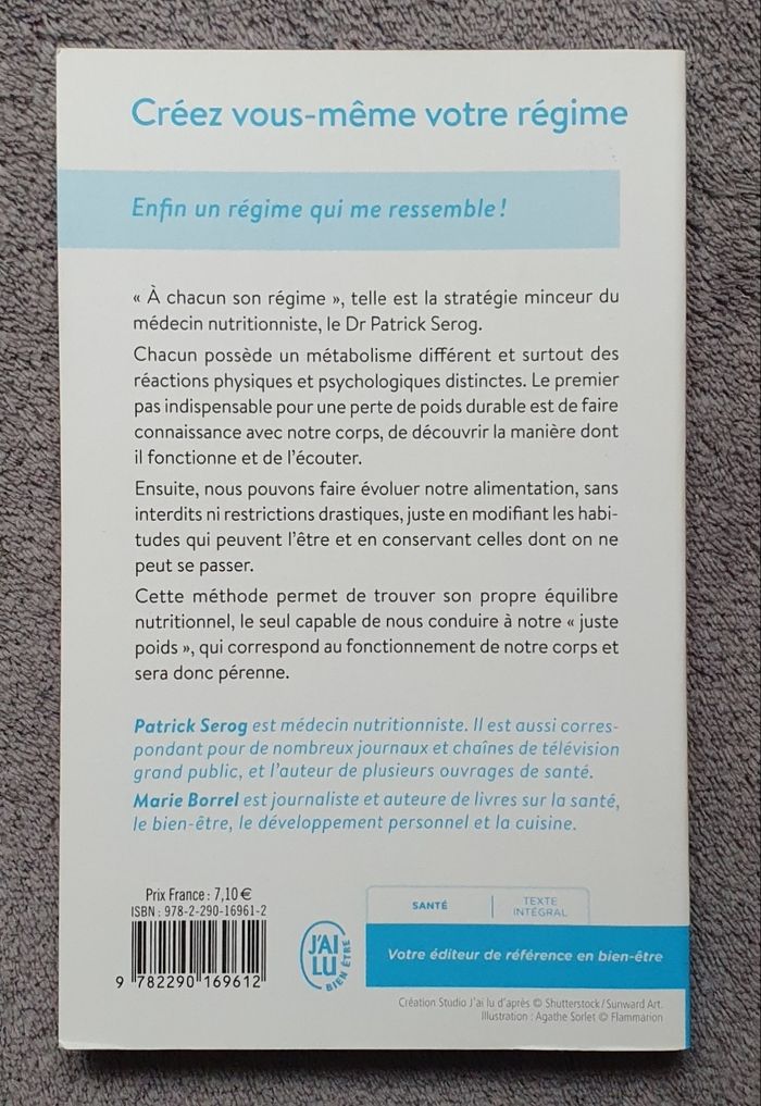 Guide bien-être, format poche "Créez vous même votre régime" / J'ai Lu - photo numéro 2