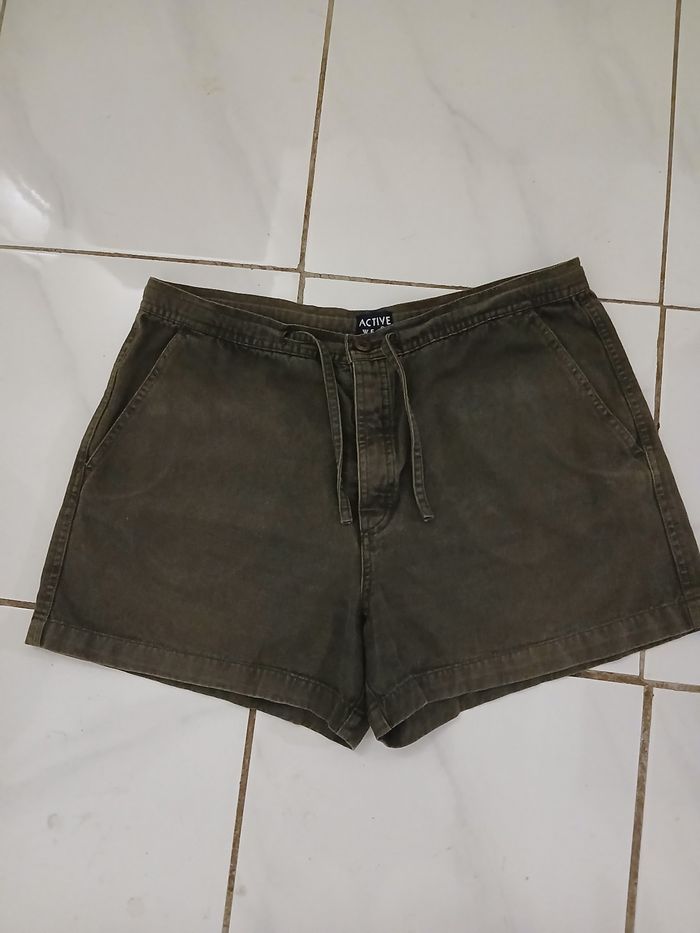 Short d ete femme en coton taille 44 marque active couleur vert fonce - photo numéro 4