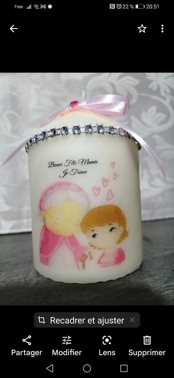 Bougie personnalisée pour fête