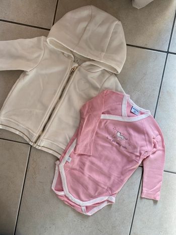 Gilet molletonné bébé fille beige Orchestra 6 mois