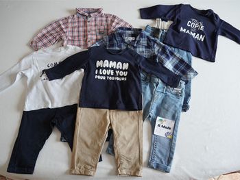 Lot n°1 Vêtements 6 mois (5 pantalons + 5 hauts)