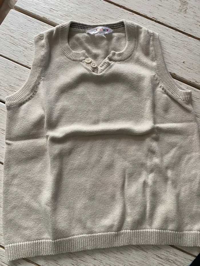 Lot legging + pull sans manche + cardigan garçon 3 ans - photo numéro 3