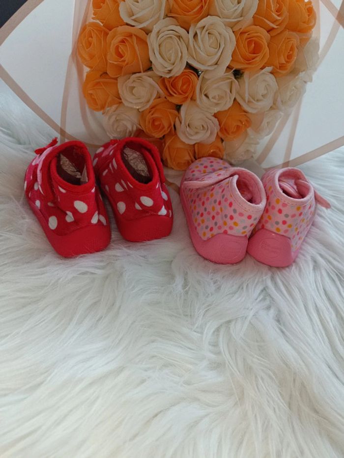 Lot chausson bébé fille taille 19 - photo numéro 3