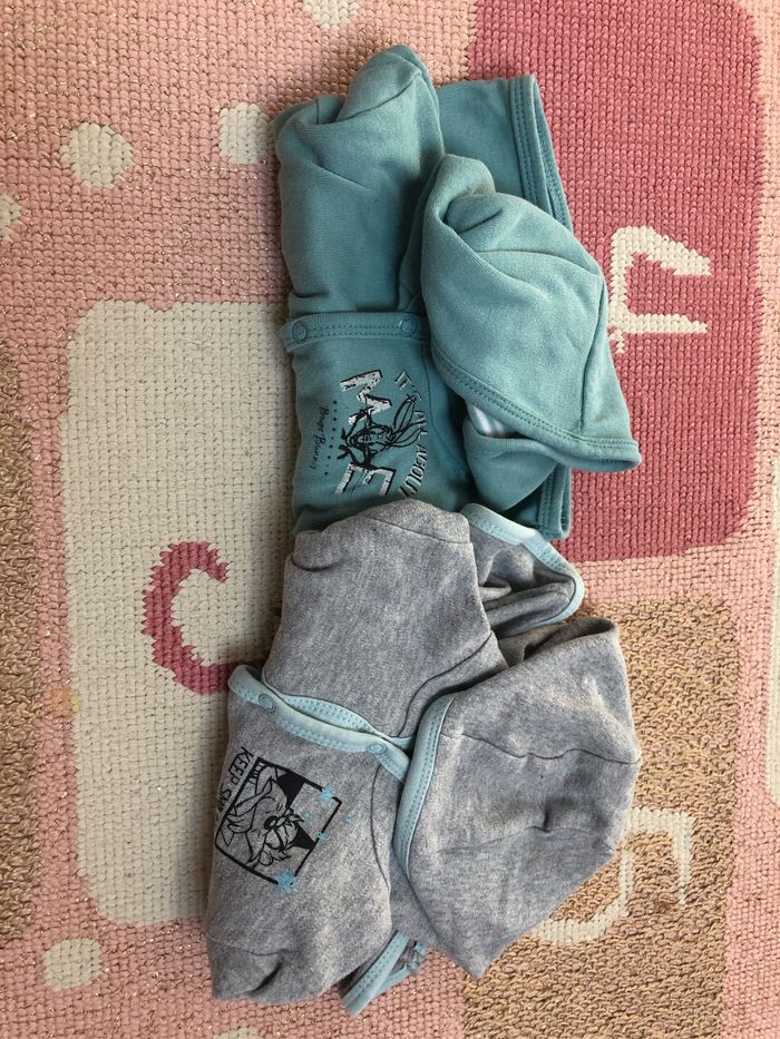 2vestes légères 62/68cm