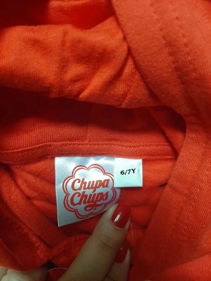 Sweat à capuche Chupa Chupas 6/7 ans - photo numéro 3