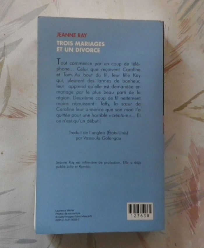 Trois mariages et un divorce de Jeanne Ray Ed. Piment - photo numéro 2