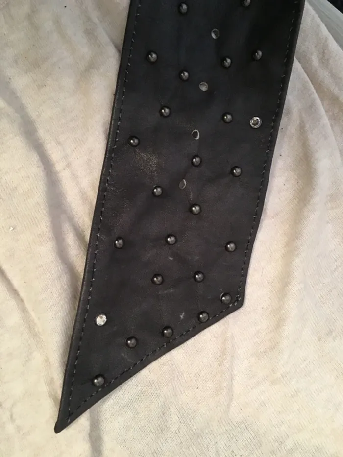 Ceinture en cuir gris Aridza bross - photo numéro 3