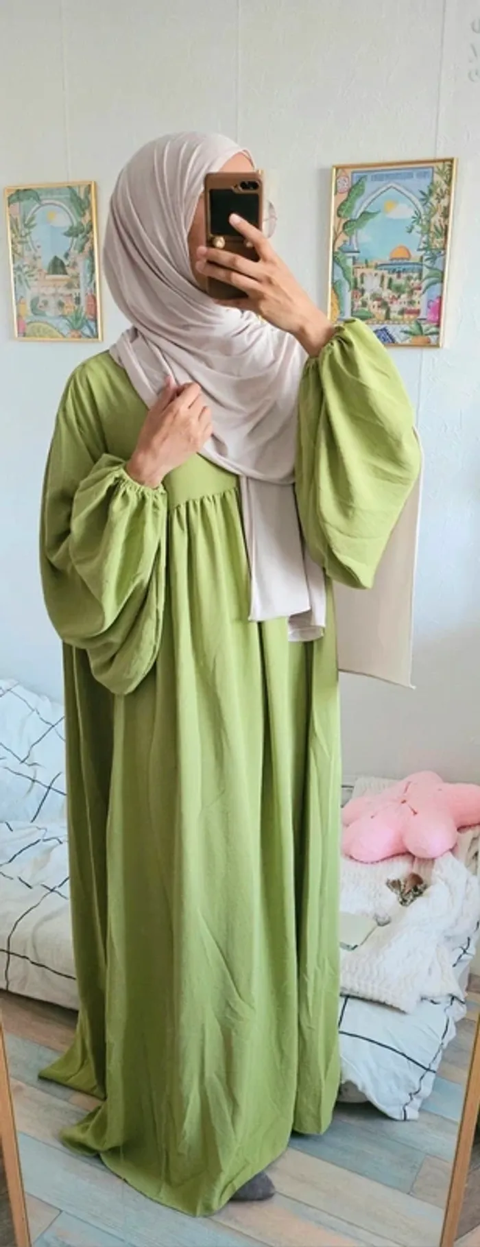 Robe verte pomme bouffante taille unique neuve - photo numéro 15