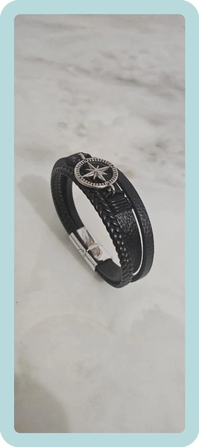 Bracelet en cuir pour hommes - photo numéro 2