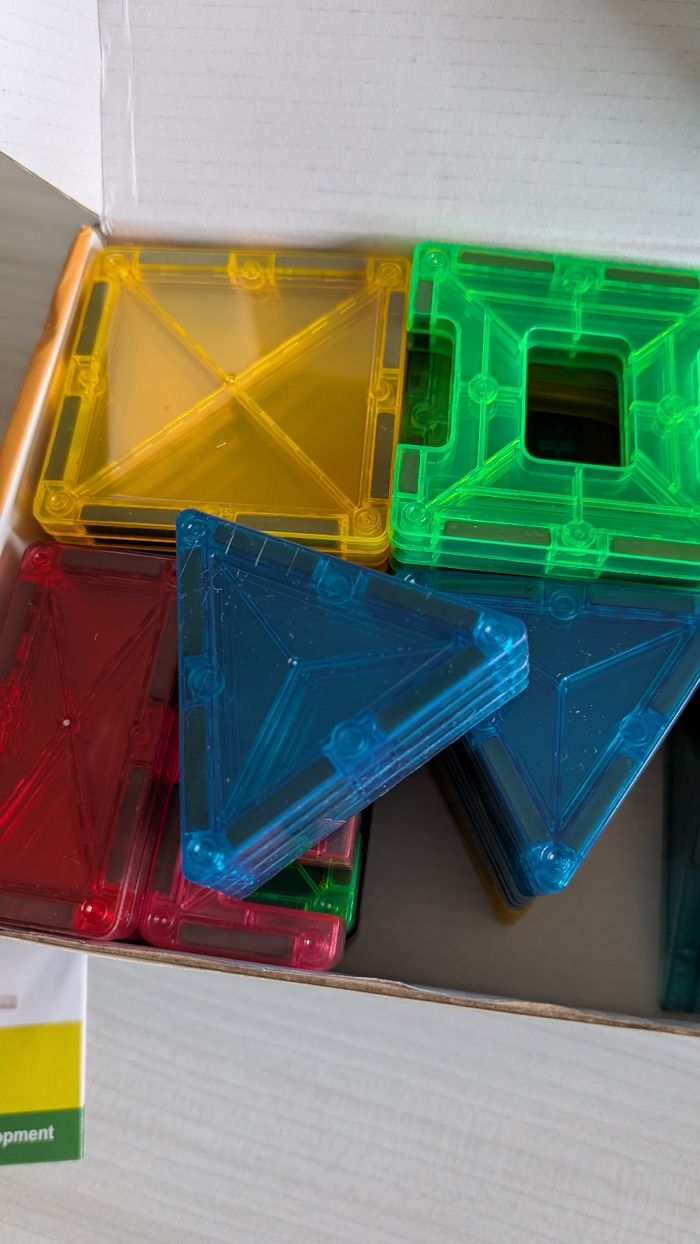 NEUF - 🧲 Tuiles Magnétiques Construction 60 Pièces - Jouet Éducatif - photo numéro 4