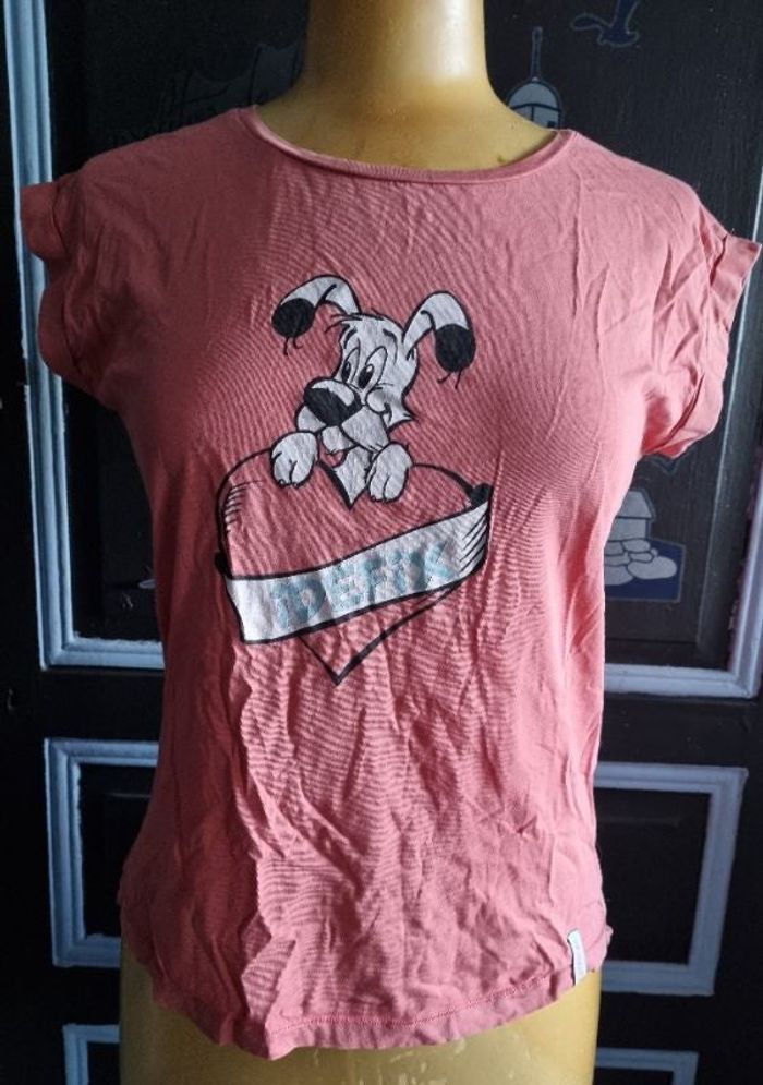 T-shirt rose imprimé Idefix 12-14ans