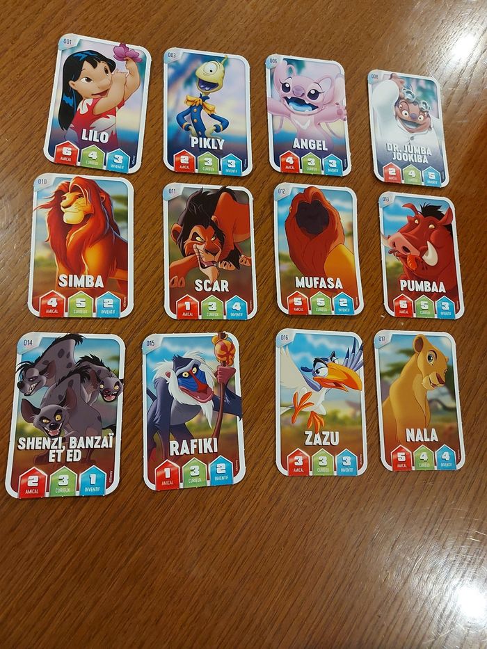 Lot 12 cartes Disney leclerc