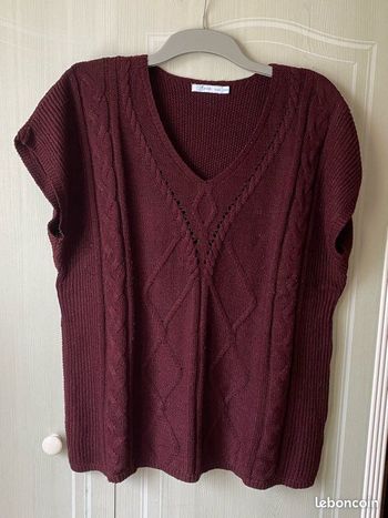 Pull manches courtes - femme - taille 46/48