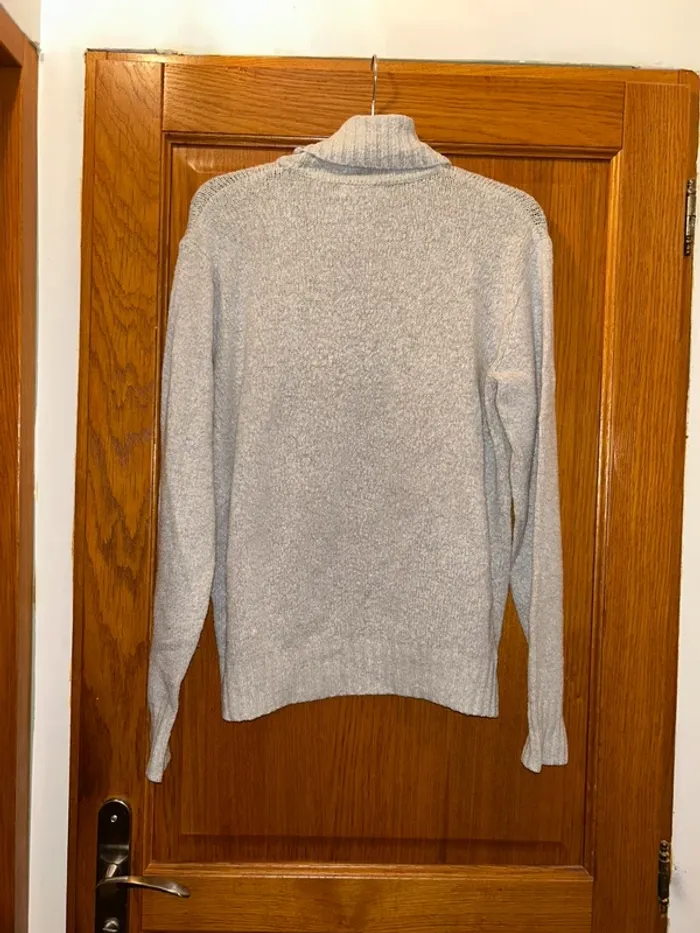Pull col roulé gris - photo numéro 3