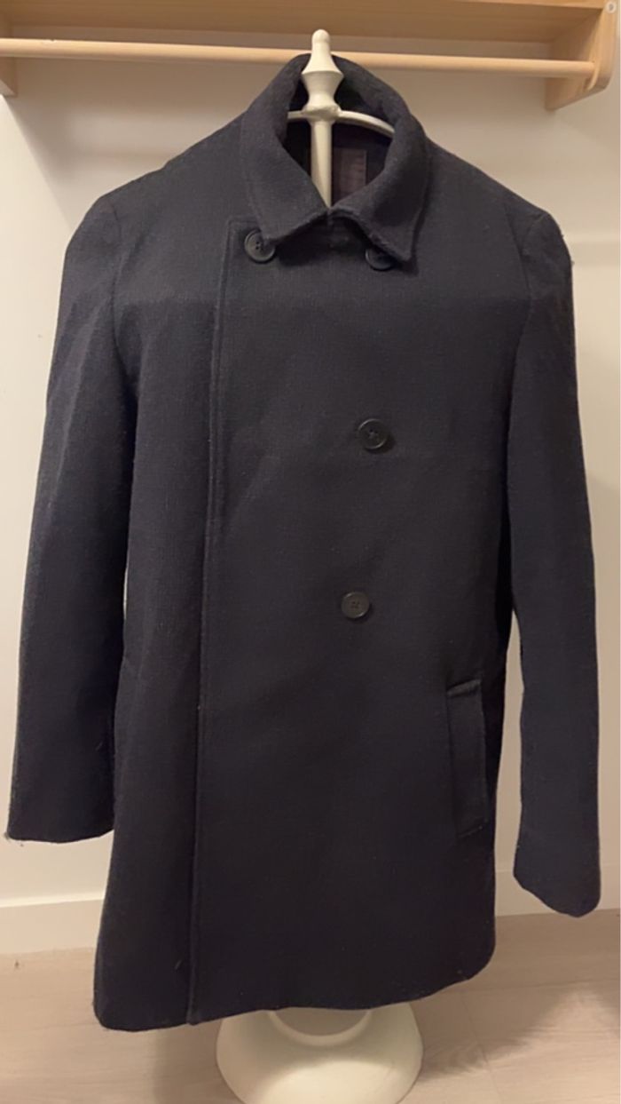 Manteau double boutonnage col amovible - photo numéro 3