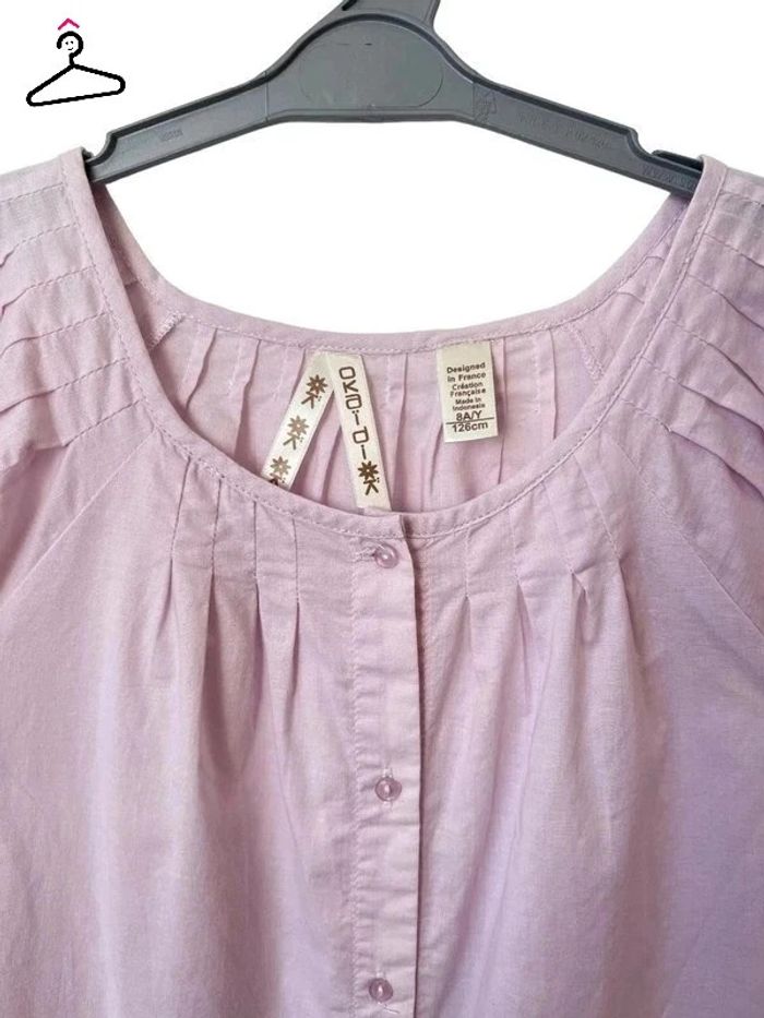 Blouse légère à mancherons pastel - Okaïdi 8 ans (126cm) - photo numéro 2